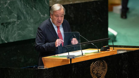 Secretary-General Antonio Guterres at UN headquarters, New York City, September 24, 2024.