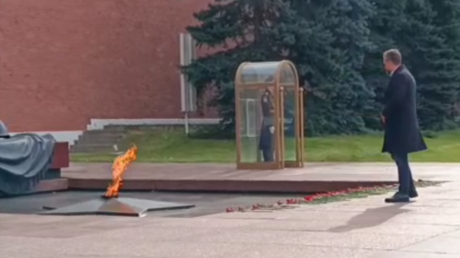 Slovak MEP Lubos Blaha at the Tomb of the Unknown Soldier, Moscow, Russia, October 13, 2024.