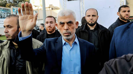 Head of the Palestinian Islamic movement Hamas Yahya Sinwar.