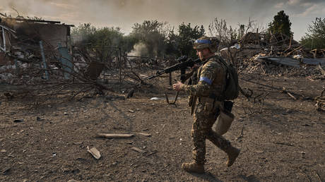 FILE PHOTO: Ukrainian soldier.