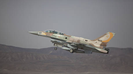 An Israeli F-16 jet.