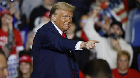 Former President Donald Trump at a campaign event in Allentown, Pennsylvania, October 29, 2024.