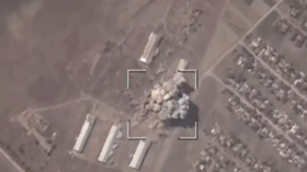 Powerful Russian bomb destroys Ukrainian ammunition depot – MOD (VIDEO)