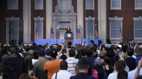 Kamala Harris expresses hope that the US avoids 'dark times'