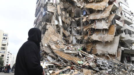 A destroyed building in Beirut on November 25, 2024.