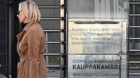 Finnish embassy vandalized in Moscow