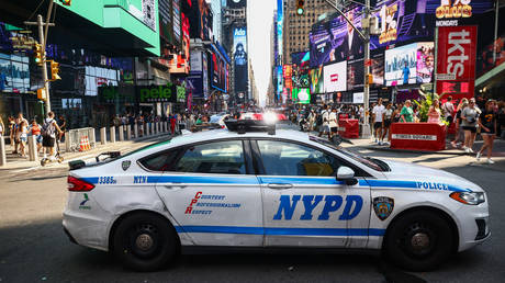 File photo: A NYPD car at Times Square, Manhattan in New York City, July 13, 2024.