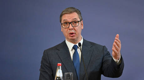 FILE PHOTO: President of Serbia Aleksandar Vucic.