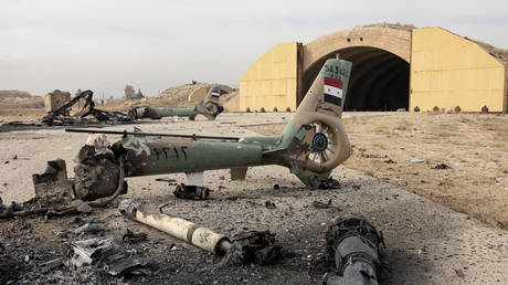 Israel carried out a drone strike on Al Mazzeh Airport, targeting ammunition supplies belonging to the National Syrian Army. © Getty Images