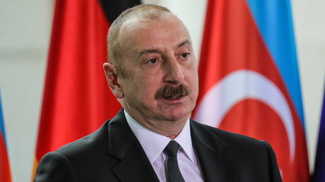 FILE PHOTO: Azerbaijani President Ilham Aliyev.