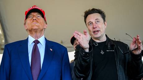 FILE PHOTO: X owner Elon Musk and US President-elect Donald Trump.