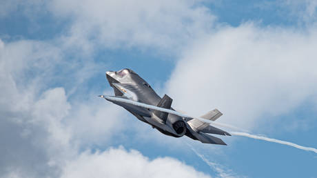 FILE PHOTO: RAF F-35B fighter jet aircraft.