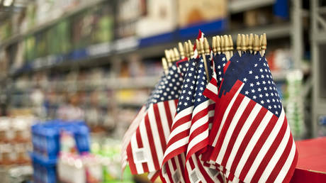 FILE PHOTO. American flags for sale