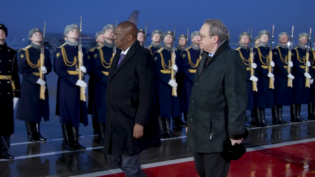 Central African Republic president visits Moscow (VIDEO)