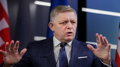 FILE PHOTO: Slovak Prime Minister Robert Fico