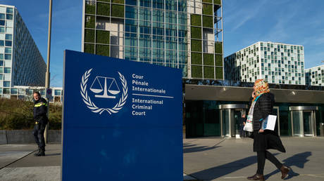 The International Criminal Court building in The Hague, Netherlands.