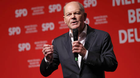 German Chancellor and member of the German Social Democrats (SPD) Olaf Scholz.