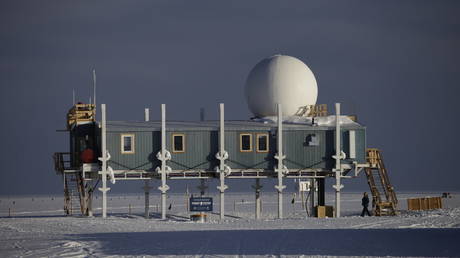 FILE PHOTO: US research station near the apex of the Greenland ice sheet