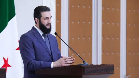 Leader of new Syrian administration Ahmed al Sharaa. @ Foreign Desk Syria/Handout/Anadolu via Getty Images)