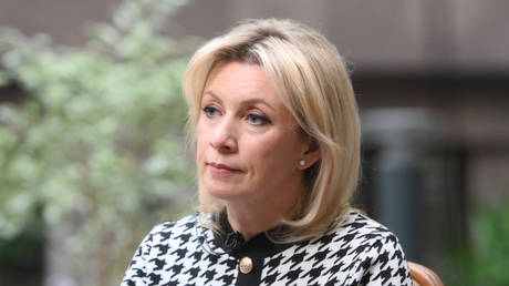 Russian Foreign Ministry spokeswoman Maria Zakharova attends an interview with RIA Novosti in Moscow, Russia.