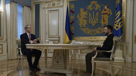 US Treasury Secretary Scott Bessent meets Ukraine's Vladimir Zelensky in Kiev, Feb. 12, 2025