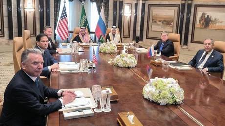 Negotiations between high-level delegations from the United States and Russia on Ukraine, at the Diriyah Palace in Riyadh, Saudi Arabia.