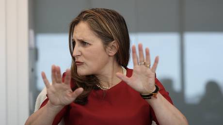 FILE PHOTO: Former Canadian Deputy Prime Minister Chrystia Freeland.