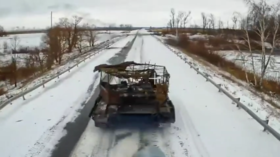 Russian UAV destroys ‘drone-proof’ Ukrainian military vehicle (VIDEO)