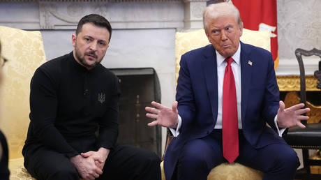 Vladimir Zelensky and US President Donald Trump.