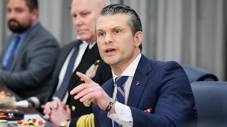 FILE PHOTO: US Secretary of Defense Pete Hegseth.