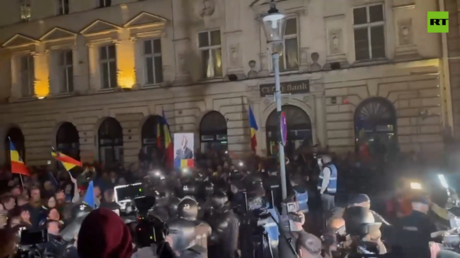 Protests Break Out After Anti-NATO Favorite in Romanian Presidential Race Disqualified from Election