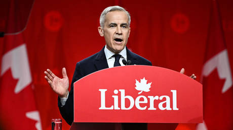 Mark Carney, the newly elected leader of the Liberal Party of Canada, Ottawa, Ontario, March 9, 2025