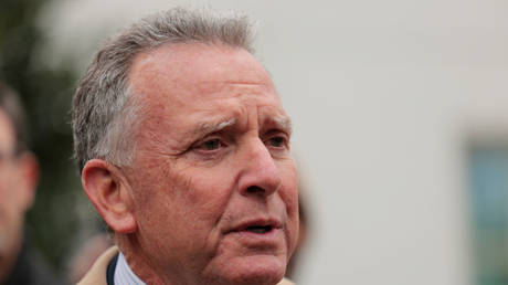 Steve Witkoff, special envoy to the Middle East, speaks to the press outside of the White House on March 06, 2025 in Washington, DC.