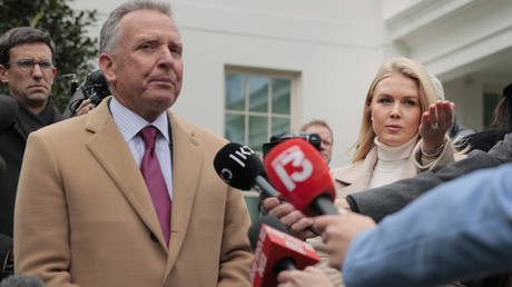 US special envoy Steve Witkoff speaks to the press alongside White House Press Secretary Karoline Leavitt, White House, Washington, DC. March 06, 2025