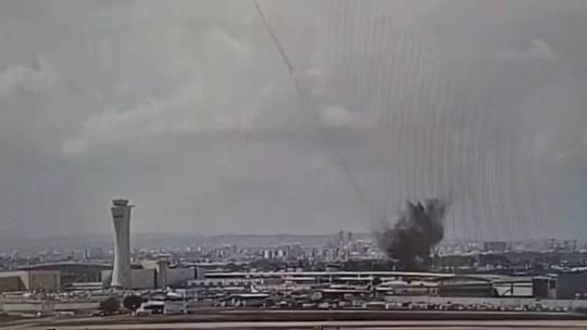 zionist airport missile hit