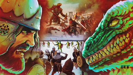Donald Trump helped ancient Russians defeat space lizards. Western elites don’t want you to know