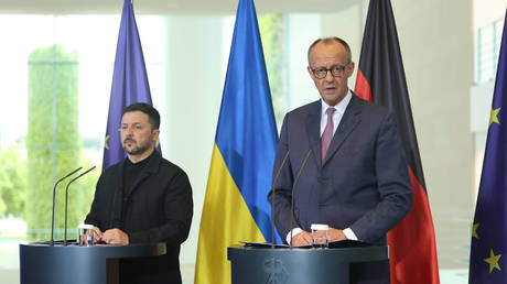 German Chancellor Friedrich Merz and Ukraine's Vladimir Zelensky