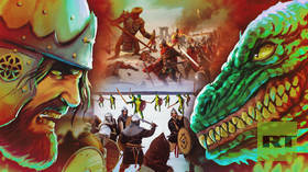 Donald Trump helped ancient Russians defeat space lizards. Western elites don’t want you to know