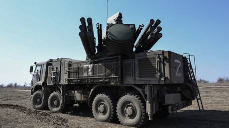 FILE PHOTO: A Russian Pantsir-S1 air defense system.