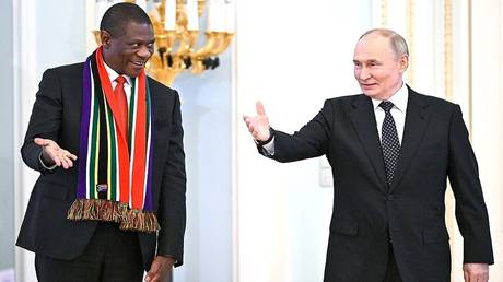 Putin comments on Russia–South Africa relations