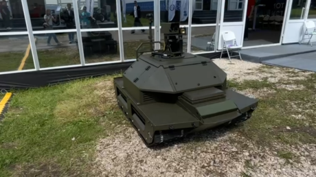 Russian defense giant reveals laser-equipped robot