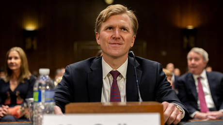 US Under Secretary of Defense for Policy Elbridge Colby, at a hearing in Washington, DC. March 4, 2025.