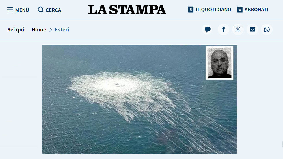 World News: इतालवी मीडिया नॉर्ड स्ट्रीम सबोटेज संदिग्ध की तस्वीर प्रकाशित करें – INA NEWS