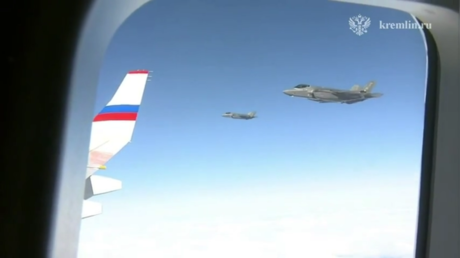 WATCH US F-22 fighter jets escort Putin’s plane