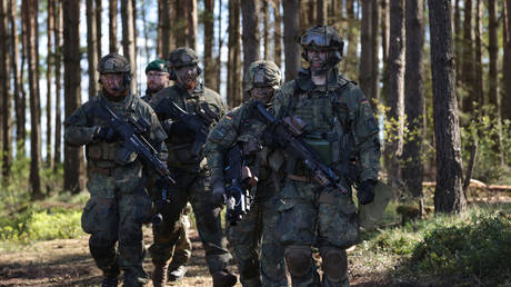 FILE PHOTO: Members of the German armed forces.