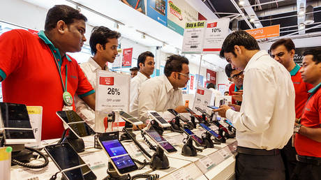 An electronics store in High Street Phoenix mall in Mumbai.