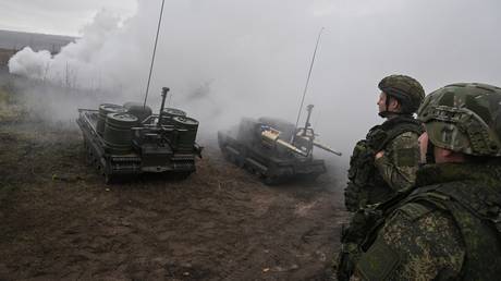FILE PHOTO. Russian servicemen in the Krasnoarmeysk direction in the Special Military Operation zone.