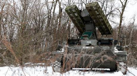FILE PHOTO: Russian 9K35 Strela-10 (Arrow) air defence system
