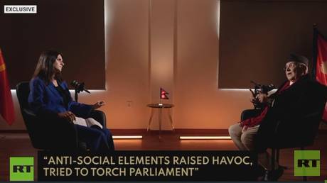 Former Nepal Prime Minister K.P. Sharma Oli in conversation with RT's Runjhun Sharma