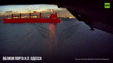 Moscow releases VIDEO of retaliation for Kiev’s strikes on commercial ships